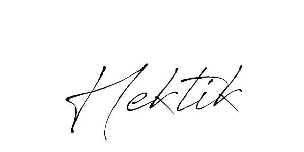 Create a beautiful signature design for name Hektik. With this signature (Antro_Vectra) fonts, you can make a handwritten signature for free. Hektik signature style 6 images and pictures png