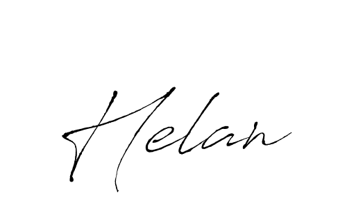 You should practise on your own different ways (Antro_Vectra) to write your name (Helan) in signature. don't let someone else do it for you. Helan signature style 6 images and pictures png