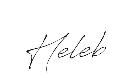 Use a signature maker to create a handwritten signature online. With this signature software, you can design (Antro_Vectra) your own signature for name Heleb. Heleb signature style 6 images and pictures png