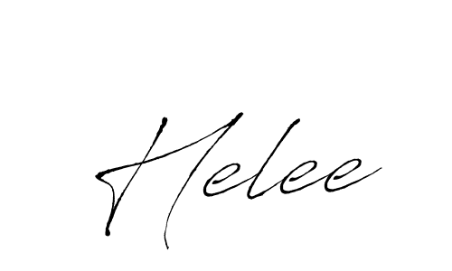 Design your own signature with our free online signature maker. With this signature software, you can create a handwritten (Antro_Vectra) signature for name Helee. Helee signature style 6 images and pictures png