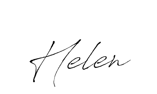 Use a signature maker to create a handwritten signature online. With this signature software, you can design (Antro_Vectra) your own signature for name Helen. Helen signature style 6 images and pictures png