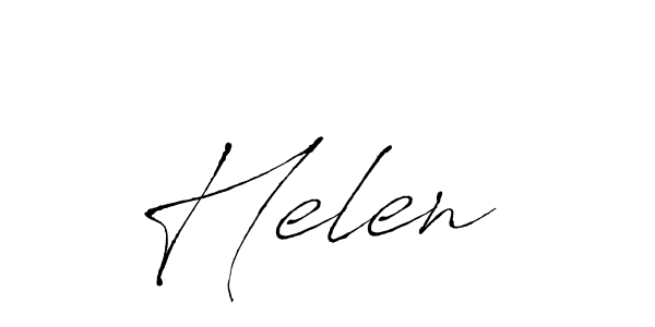 You should practise on your own different ways (Antro_Vectra) to write your name (Helen ) in signature. don't let someone else do it for you. Helen  signature style 6 images and pictures png