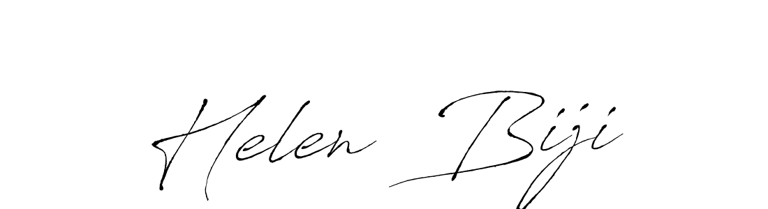 How to make Helen  Biji name signature. Use Antro_Vectra style for creating short signs online. This is the latest handwritten sign. Helen  Biji signature style 6 images and pictures png
