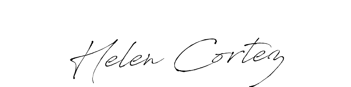 How to make Helen Cortez signature? Antro_Vectra is a professional autograph style. Create handwritten signature for Helen Cortez name. Helen Cortez signature style 6 images and pictures png