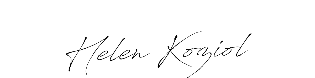 Use a signature maker to create a handwritten signature online. With this signature software, you can design (Antro_Vectra) your own signature for name Helen Koziol. Helen Koziol signature style 6 images and pictures png