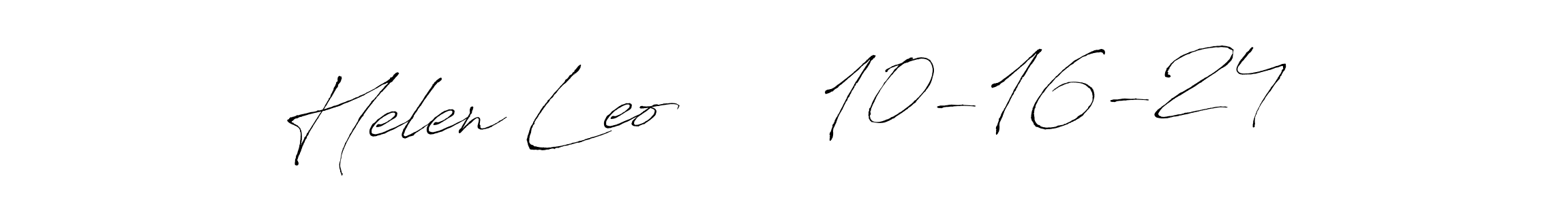 Antro_Vectra is a professional signature style that is perfect for those who want to add a touch of class to their signature. It is also a great choice for those who want to make their signature more unique. Get Helen Leo      10-16-24 name to fancy signature for free. Helen Leo      10-16-24 signature style 6 images and pictures png