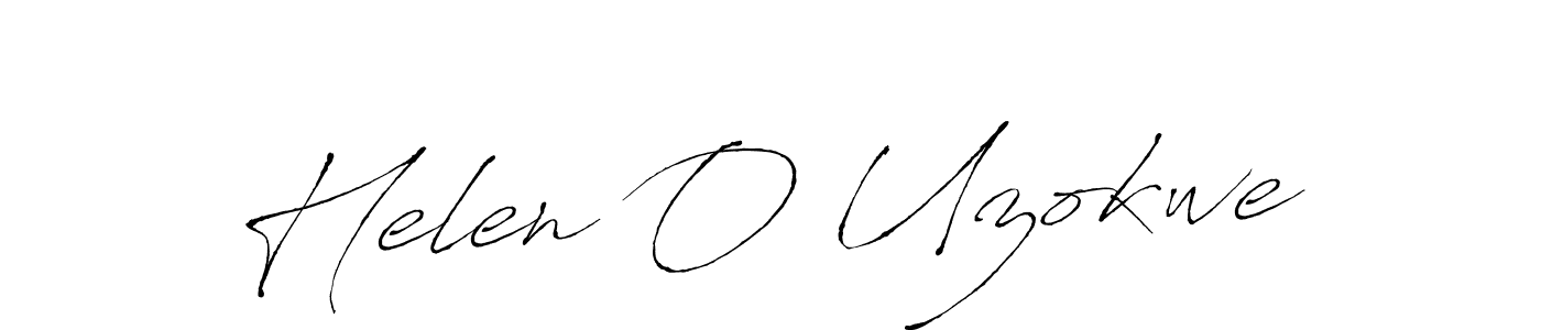 Design your own signature with our free online signature maker. With this signature software, you can create a handwritten (Antro_Vectra) signature for name Helen O Uzokwe. Helen O Uzokwe signature style 6 images and pictures png