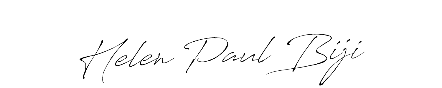 Helen Paul Biji stylish signature style. Best Handwritten Sign (Antro_Vectra) for my name. Handwritten Signature Collection Ideas for my name Helen Paul Biji. Helen Paul Biji signature style 6 images and pictures png