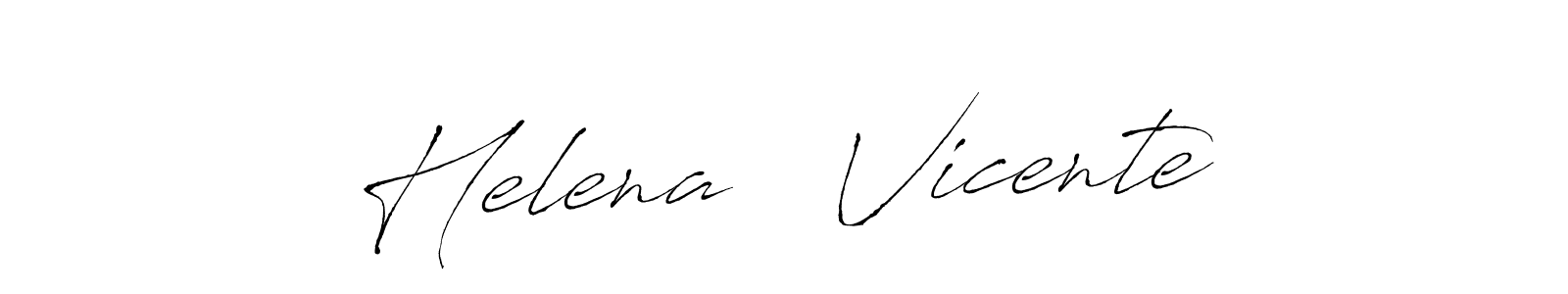 Also we have Helena   Vicente name is the best signature style. Create professional handwritten signature collection using Antro_Vectra autograph style. Helena   Vicente signature style 6 images and pictures png