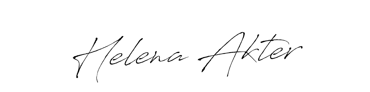 Design your own signature with our free online signature maker. With this signature software, you can create a handwritten (Antro_Vectra) signature for name Helena Akter. Helena Akter signature style 6 images and pictures png