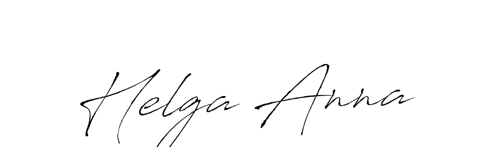 You should practise on your own different ways (Antro_Vectra) to write your name (Helga Anna) in signature. don't let someone else do it for you. Helga Anna signature style 6 images and pictures png