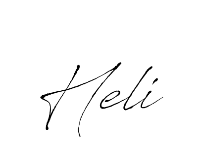 Design your own signature with our free online signature maker. With this signature software, you can create a handwritten (Antro_Vectra) signature for name Heli. Heli signature style 6 images and pictures png