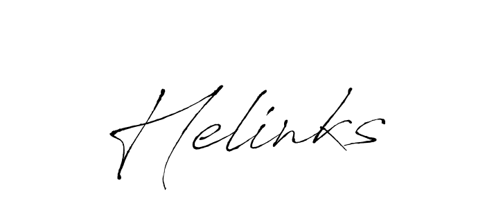 Design your own signature with our free online signature maker. With this signature software, you can create a handwritten (Antro_Vectra) signature for name Helinks. Helinks signature style 6 images and pictures png
