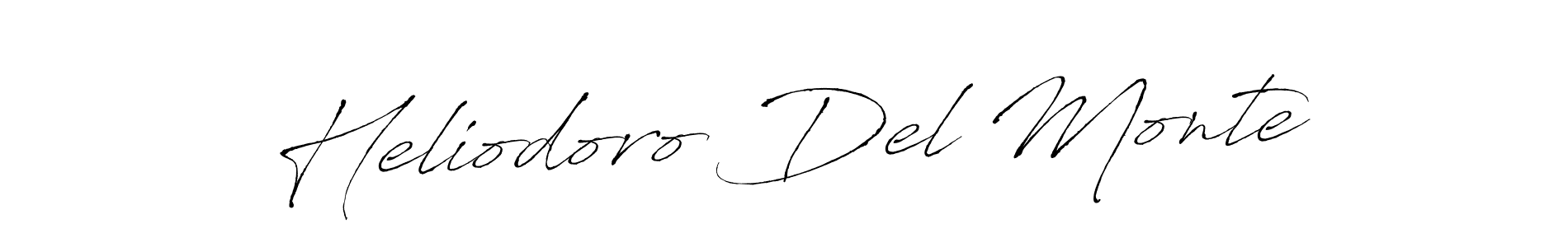Create a beautiful signature design for name Heliodoro Del Monte. With this signature (Antro_Vectra) fonts, you can make a handwritten signature for free. Heliodoro Del Monte signature style 6 images and pictures png