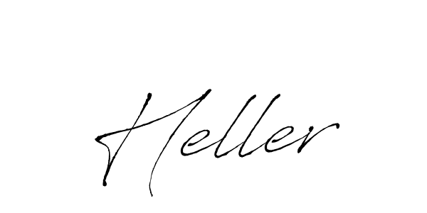 Make a beautiful signature design for name Heller. With this signature (Antro_Vectra) style, you can create a handwritten signature for free. Heller signature style 6 images and pictures png