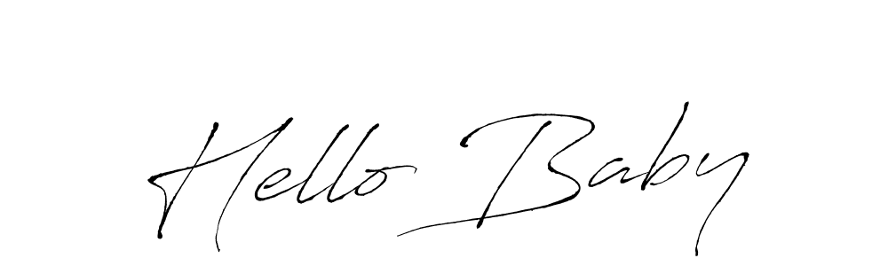 How to make Hello Baby signature? Antro_Vectra is a professional autograph style. Create handwritten signature for Hello Baby name. Hello Baby signature style 6 images and pictures png