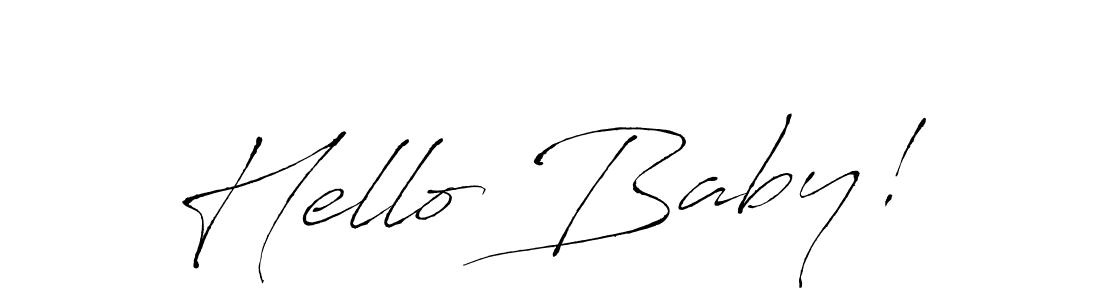 How to make Hello Baby! name signature. Use Antro_Vectra style for creating short signs online. This is the latest handwritten sign. Hello Baby! signature style 6 images and pictures png