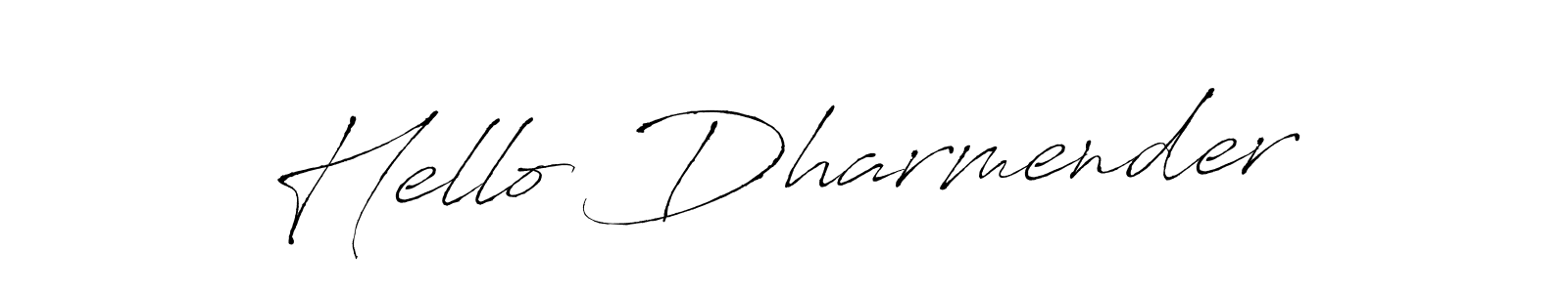 Design your own signature with our free online signature maker. With this signature software, you can create a handwritten (Antro_Vectra) signature for name Hello Dharmender. Hello Dharmender signature style 6 images and pictures png