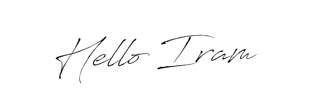 How to make Hello Iram signature? Antro_Vectra is a professional autograph style. Create handwritten signature for Hello Iram name. Hello Iram signature style 6 images and pictures png