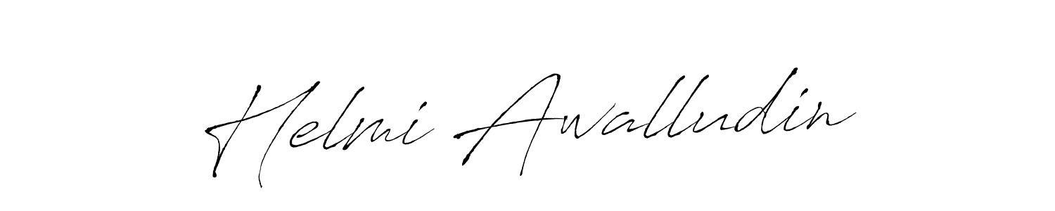 Helmi Awalludin stylish signature style. Best Handwritten Sign (Antro_Vectra) for my name. Handwritten Signature Collection Ideas for my name Helmi Awalludin. Helmi Awalludin signature style 6 images and pictures png