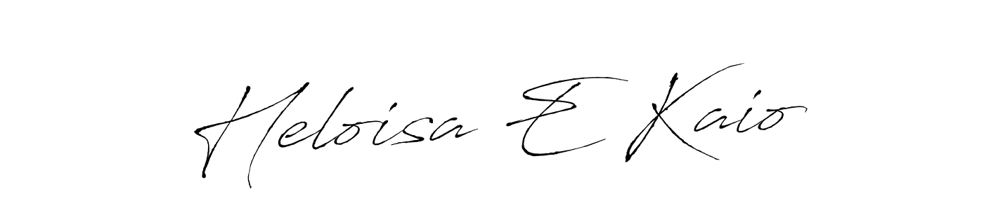 How to make Heloisa E Kaio name signature. Use Antro_Vectra style for creating short signs online. This is the latest handwritten sign. Heloisa E Kaio signature style 6 images and pictures png
