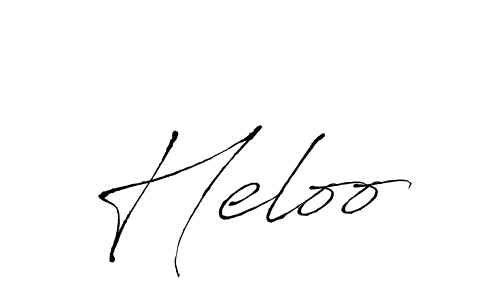 How to make Heloo name signature. Use Antro_Vectra style for creating short signs online. This is the latest handwritten sign. Heloo signature style 6 images and pictures png