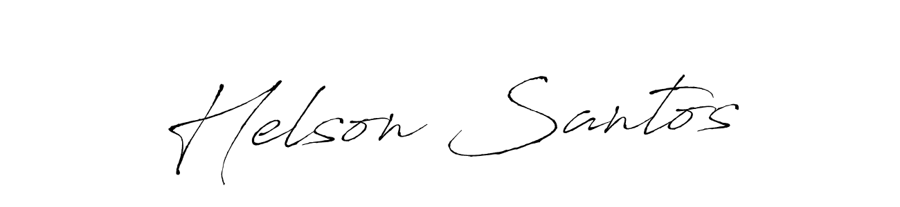 Use a signature maker to create a handwritten signature online. With this signature software, you can design (Antro_Vectra) your own signature for name Helson Santos. Helson Santos signature style 6 images and pictures png