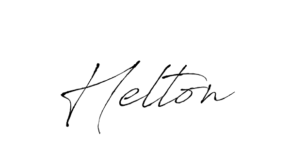 Use a signature maker to create a handwritten signature online. With this signature software, you can design (Antro_Vectra) your own signature for name Helton. Helton signature style 6 images and pictures png