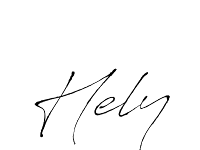 Design your own signature with our free online signature maker. With this signature software, you can create a handwritten (Antro_Vectra) signature for name Hely. Hely signature style 6 images and pictures png