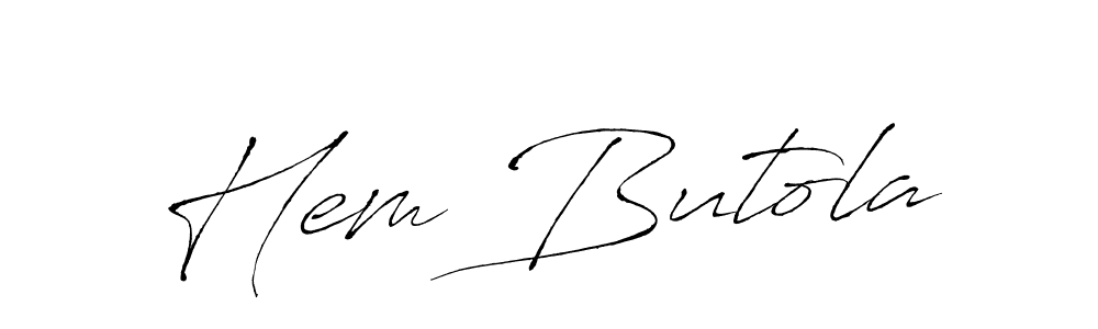 You should practise on your own different ways (Antro_Vectra) to write your name (Hem Butola) in signature. don't let someone else do it for you. Hem Butola signature style 6 images and pictures png