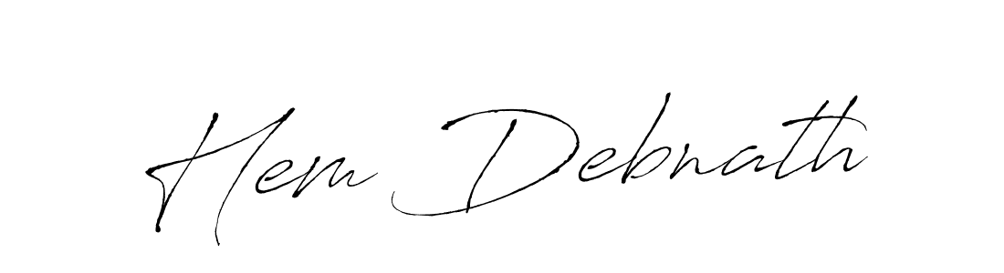 You should practise on your own different ways (Antro_Vectra) to write your name (Hem Debnath) in signature. don't let someone else do it for you. Hem Debnath signature style 6 images and pictures png