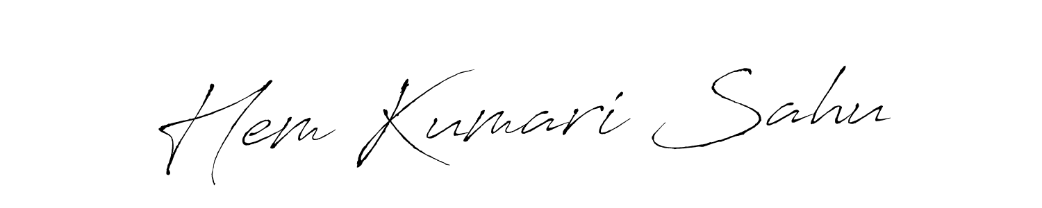 Antro_Vectra is a professional signature style that is perfect for those who want to add a touch of class to their signature. It is also a great choice for those who want to make their signature more unique. Get Hem Kumari Sahu name to fancy signature for free. Hem Kumari Sahu signature style 6 images and pictures png