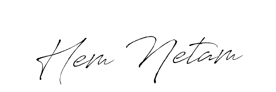 Also we have Hem Netam name is the best signature style. Create professional handwritten signature collection using Antro_Vectra autograph style. Hem Netam signature style 6 images and pictures png