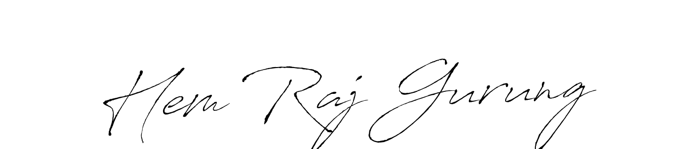 Also we have Hem Raj Gurung name is the best signature style. Create professional handwritten signature collection using Antro_Vectra autograph style. Hem Raj Gurung signature style 6 images and pictures png