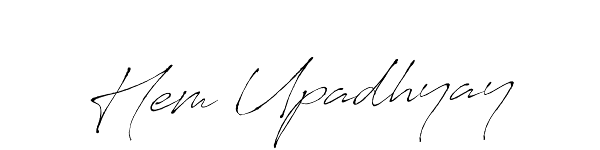 Also You can easily find your signature by using the search form. We will create Hem Upadhyay name handwritten signature images for you free of cost using Antro_Vectra sign style. Hem Upadhyay signature style 6 images and pictures png