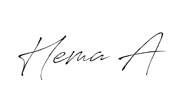 Create a beautiful signature design for name Hema A. With this signature (Antro_Vectra) fonts, you can make a handwritten signature for free. Hema A signature style 6 images and pictures png