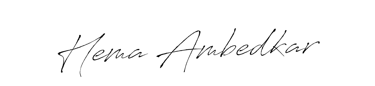 Create a beautiful signature design for name Hema Ambedkar. With this signature (Antro_Vectra) fonts, you can make a handwritten signature for free. Hema Ambedkar signature style 6 images and pictures png