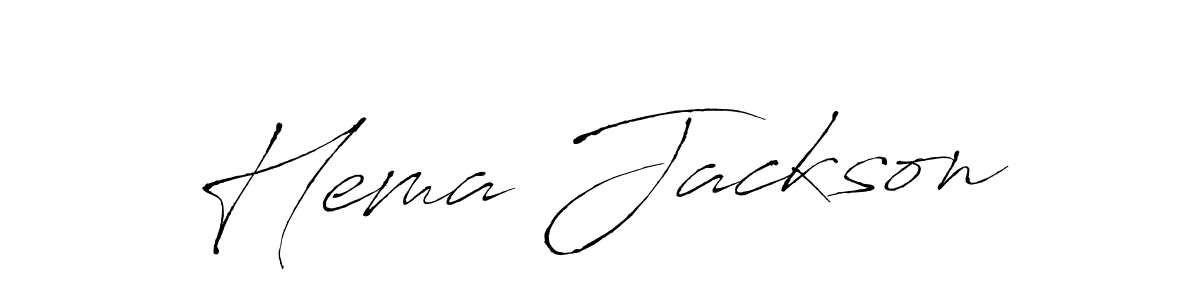Create a beautiful signature design for name Hema Jackson. With this signature (Antro_Vectra) fonts, you can make a handwritten signature for free. Hema Jackson signature style 6 images and pictures png
