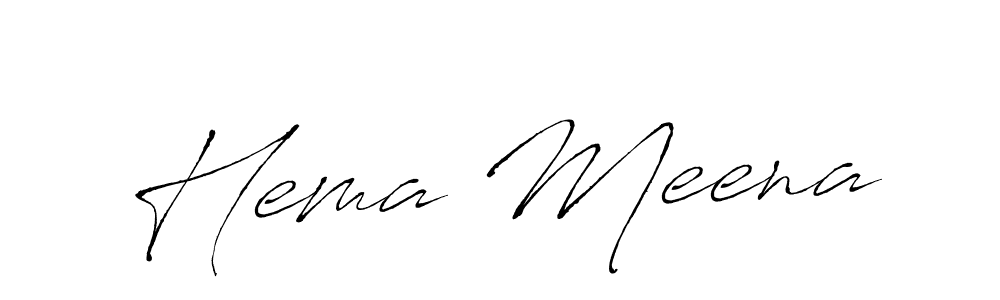 Create a beautiful signature design for name Hema Meena. With this signature (Antro_Vectra) fonts, you can make a handwritten signature for free. Hema Meena signature style 6 images and pictures png