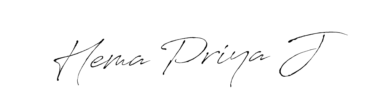 Make a beautiful signature design for name Hema Priya J. With this signature (Antro_Vectra) style, you can create a handwritten signature for free. Hema Priya J signature style 6 images and pictures png