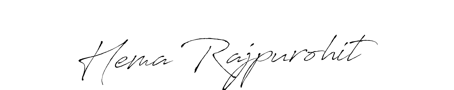 Make a beautiful signature design for name Hema Rajpurohit. With this signature (Antro_Vectra) style, you can create a handwritten signature for free. Hema Rajpurohit signature style 6 images and pictures png