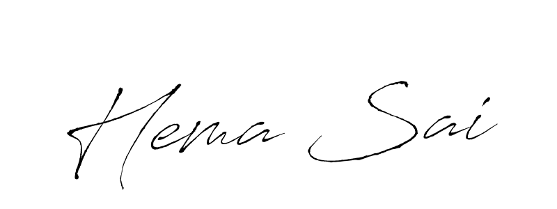 Make a beautiful signature design for name Hema Sai. With this signature (Antro_Vectra) style, you can create a handwritten signature for free. Hema Sai signature style 6 images and pictures png