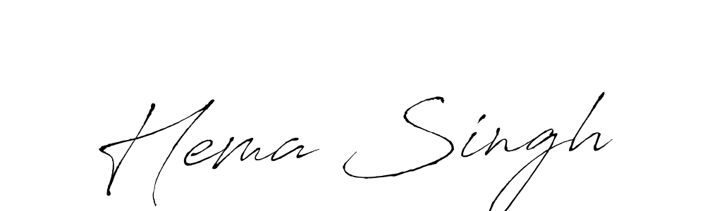 Create a beautiful signature design for name Hema Singh. With this signature (Antro_Vectra) fonts, you can make a handwritten signature for free. Hema Singh signature style 6 images and pictures png