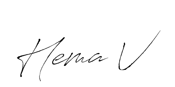 Also we have Hema V name is the best signature style. Create professional handwritten signature collection using Antro_Vectra autograph style. Hema V signature style 6 images and pictures png