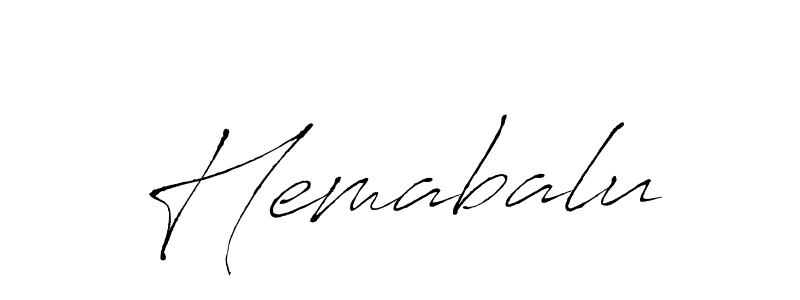 How to make Hemabalu signature? Antro_Vectra is a professional autograph style. Create handwritten signature for Hemabalu name. Hemabalu signature style 6 images and pictures png