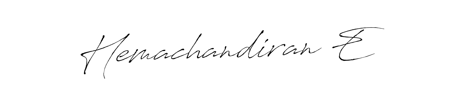 Similarly Antro_Vectra is the best handwritten signature design. Signature creator online .You can use it as an online autograph creator for name Hemachandiran E. Hemachandiran E signature style 6 images and pictures png