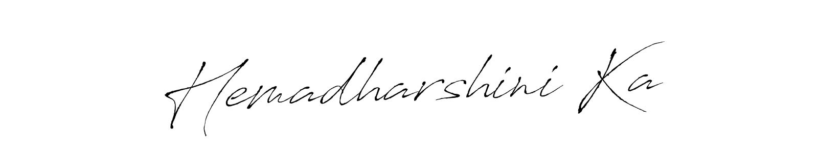 The best way (Antro_Vectra) to make a short signature is to pick only two or three words in your name. The name Hemadharshini Ka include a total of six letters. For converting this name. Hemadharshini Ka signature style 6 images and pictures png