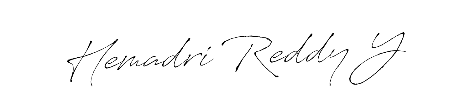 Create a beautiful signature design for name Hemadri Reddy Y. With this signature (Antro_Vectra) fonts, you can make a handwritten signature for free. Hemadri Reddy Y signature style 6 images and pictures png