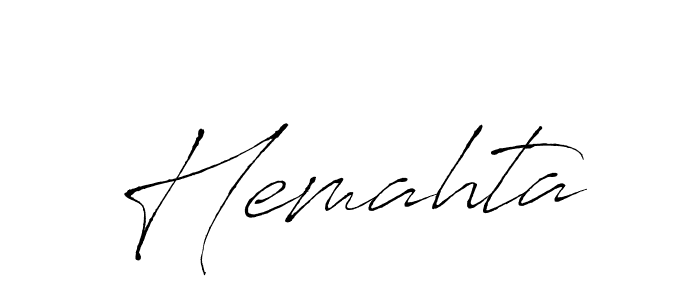 Design your own signature with our free online signature maker. With this signature software, you can create a handwritten (Antro_Vectra) signature for name Hemahta. Hemahta signature style 6 images and pictures png