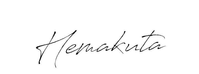 Design your own signature with our free online signature maker. With this signature software, you can create a handwritten (Antro_Vectra) signature for name Hemakuta. Hemakuta signature style 6 images and pictures png